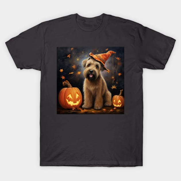 Irish Soft Coated Wheaten terrier Halloween T-Shirt by NatashaCuteShop